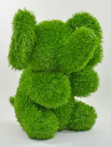 Garden statue Ambiance AniPlants 53257 — animal garden ornament, green, height 350 mm, 1 pc