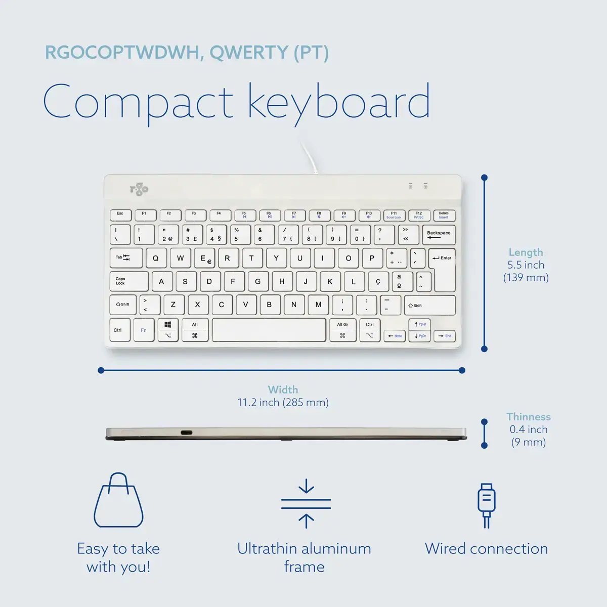 Клавиатура R-GO Tools Compact Break эргономичная Photo 12