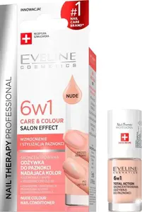 Средство для ногтей Eveline Nail Therapy 6 в 1 Nude, цветная укрепляющая сыворотка 5 мл