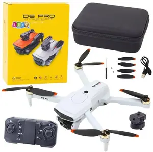Drone LEANToys D6 PRO with Camera and LED Lights, App Control, Light Gray