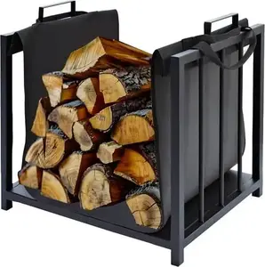 Wood storage basket Kaminer 24628 by Kaminer - fireplace log holder