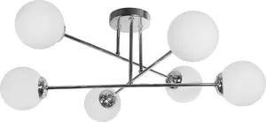 Подвесной светильник ORNO LEIA 6P E27, 6 патронов, макс. 6×60W, хром