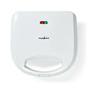 Sandwich maker Nedis KASM110FWT — 700 W, 4 sandwiches, cooking surface 205×120 mm, white