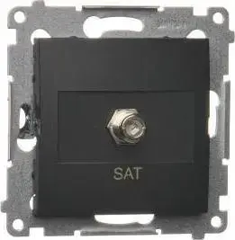 Antenas ligzda SAT vienf. (modulis), Kontakt-Simon DASF1.01/49, matēti melna