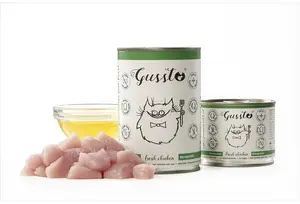 Консервы для кошек GUSSTO Fresh Chicken 200 г — влажный корм с курицей