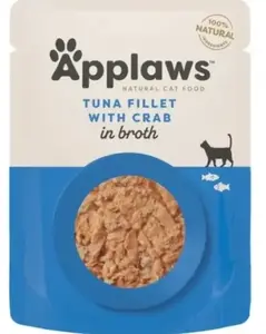 Mitrs kaķu barības maisiņš Applaws 70 g — tuncis ar krabjiem buljonā