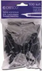 Ink Cartridges Cresco — blue ink, pack for fountain/roller pens, compatible refill cartridges