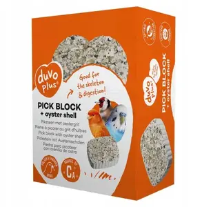 Block with Oyster Shells for Birds Duvo+ 200 g, dimensions 7.2×9.7×3.5 cm