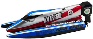 Remote-Controlled Motor Boat Lean 14 cm, blue-silver, model 22939