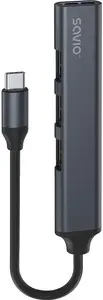 USB-концентратор SAVIO AK-71 — 4 порта USB-A 2.0 / 3.1 Gen1 (модель 85366990)