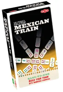 Настольная игра TACTIC Mexican Train Travel — домино для игры, для детей от 7 лет, дорожная компактная версия 112×36×184 мм