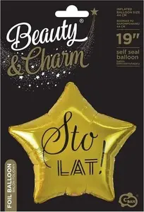 Foil Balloon 'Sto Lat' Star Gold — GoDan (model 516095)