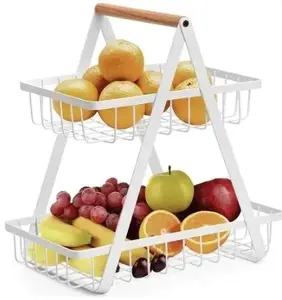Fruit Basket 2-Tier Brunbeste BB-3999, two-level kitchen storage rack