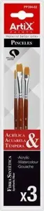 Paint brushes set TEKA 3 pcs — synthetic bristles, assorted sizes