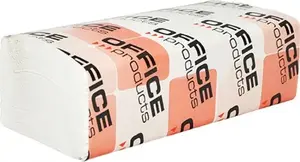 Бумажные полотенца Office Products ZZ 2-слойные целлюлозные белые 20 упаковок по 150 листов