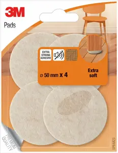 3M SP84A23 spilventiņi mēbeļu kājām grīdas aizsardzībai 4 pcs Apaļš