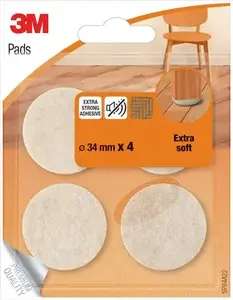 3M SP84A22 spilventiņi mēbeļu kājām grīdas aizsardzībai 4 pcs Apaļš