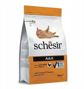Сухой корм для взрослых кошек Schesir, курица, 400 г, пакет