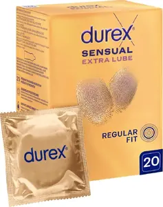 Презервативы Durex Sensual Extra Lube — упаковка 20 шт., дополнительный лубрикант