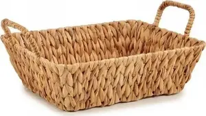 Table Decoration with Handles Gift Decor, metal brown water hyacinth 28.5×16×41.5 cm