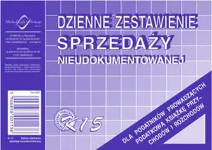 Documented sales register book Michalczyk & Prokop K15 — daily register, A5-format notebook