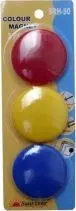 Magnetic Discs for Whiteboards HERLITZ 50 mm, mixed colours, pack of 3