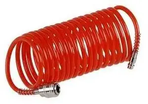 Spirālveida PU pneimatiskā šļūtene Forsage 12×18 mm, 20 m ar ātrsavienojumiem