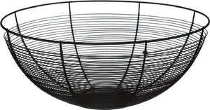 Metal fruit and vegetable bowl 32 cm, 5_five — black