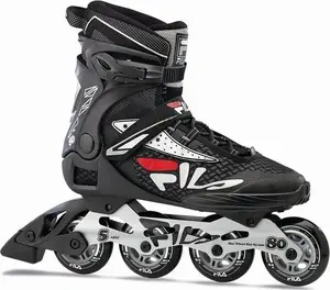 Skrituļslidas FILA LEGACY PRO 80 — izmērs 40.5, melnas/sarkanas — pieaugušo fitness skrituļslidas