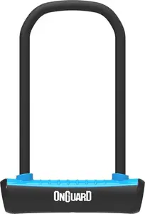 U-lock velosipēda slēdzene ONGUARD Neon Mini 90×140 mm, kompakta U-veida skava, zila