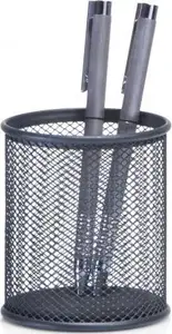 Desk organizer cup ZELLER 8 x 9.5 cm, anthracite — office utensil holder