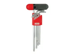 Набор ключей Torx L‑образных MODECO MN‑54‑116 T10–T50, 9 шт.