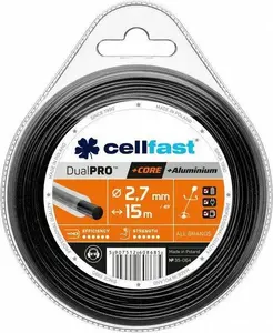 Pļaušanas diegs Cellfast 2,4 mm x 15 m apaļš ar serdeņu (35-064)