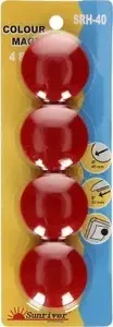 Magnet ARGO Magnesy 40 mm (set of 4) red – ARGO 607254