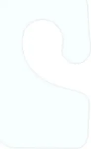 Hurtel hook hanger right 35×22 mm with rubber adhesive — 1000 pcs/roll