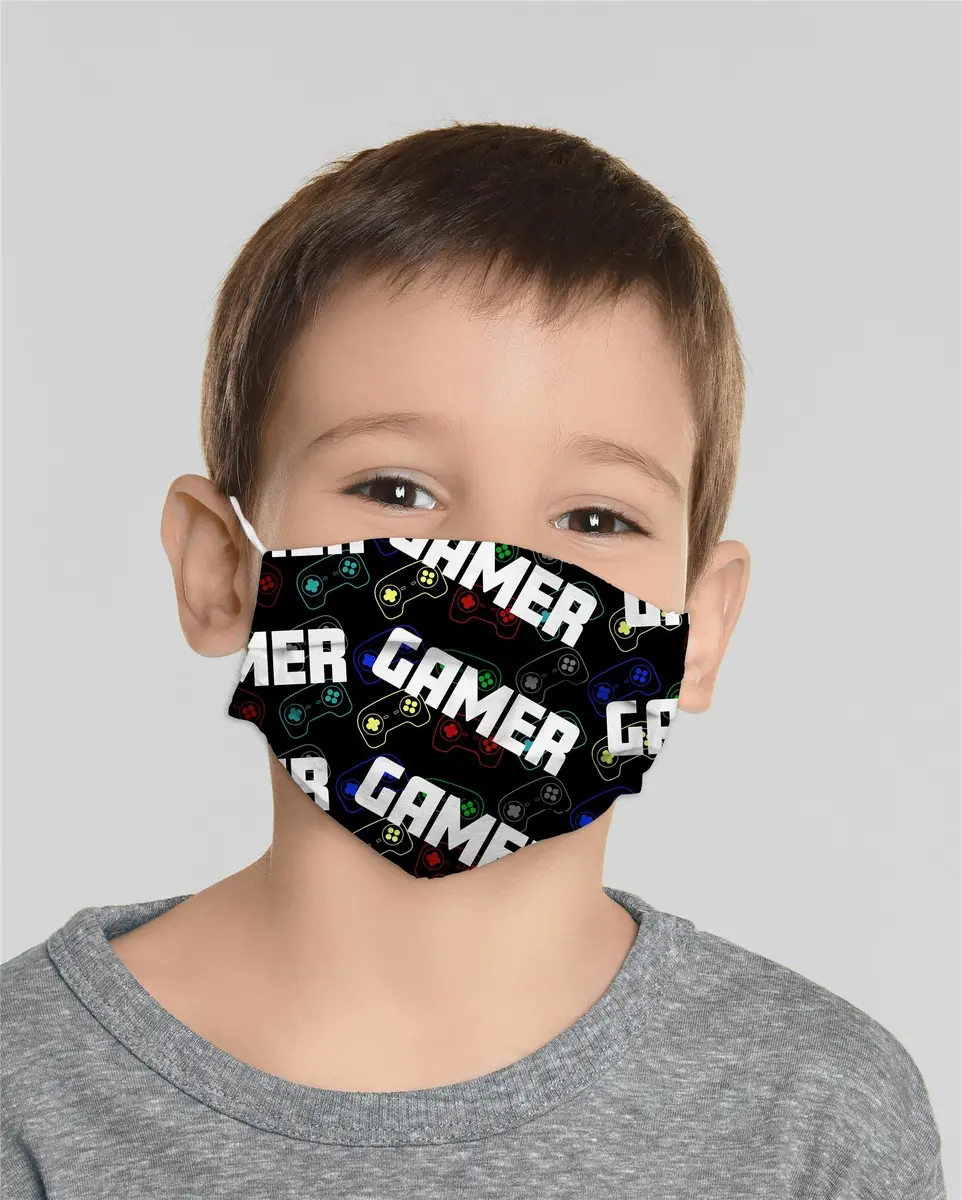 Sejas maska Mocco Gamer bērnu kokvilnas