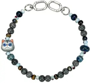Bag charm handstrap IMPACTO GIFTS Nimmy New Big Eye Cute Pets 2.0 — gray hand strap accessory
