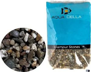 Akvārija grants AQUA DELLA Gravel Dark Coarse, frakcija 3–6 mm, 2 kg