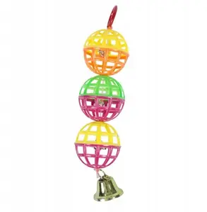 Bird toy Duvo+ 15 cm bell ball for parrots and small birds