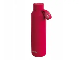 Termopudele QUOKKA Solid With Strap 630 ml no nerūsējoša tērauda, Cherry Red