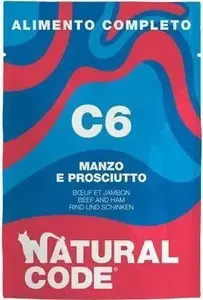 Консервы для кошек Natural Line s.r.l NATURAL CODE KOT 70 г — говядина и ветчина
