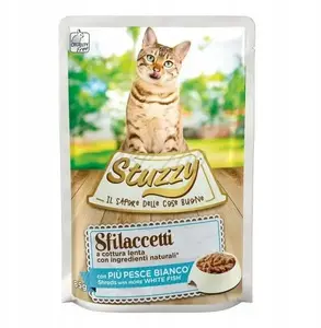 Mitrs kaķu barība Purina Sfilaccetti balā zivs 85 g paciņa