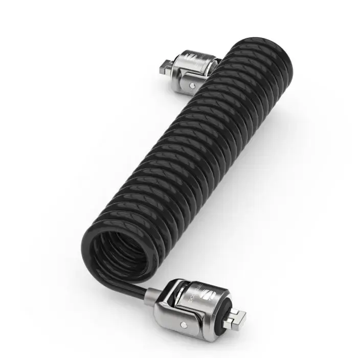 Compulocks Dual Head Coiled Cable Keyed Lock cable lock CL02H Photo 2