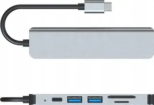 USB-хаб Bounn JL-CX06A 6-в-1 — USB-C, HDMI 4K@30Hz, USB3.0, USB2.0, SD/TF