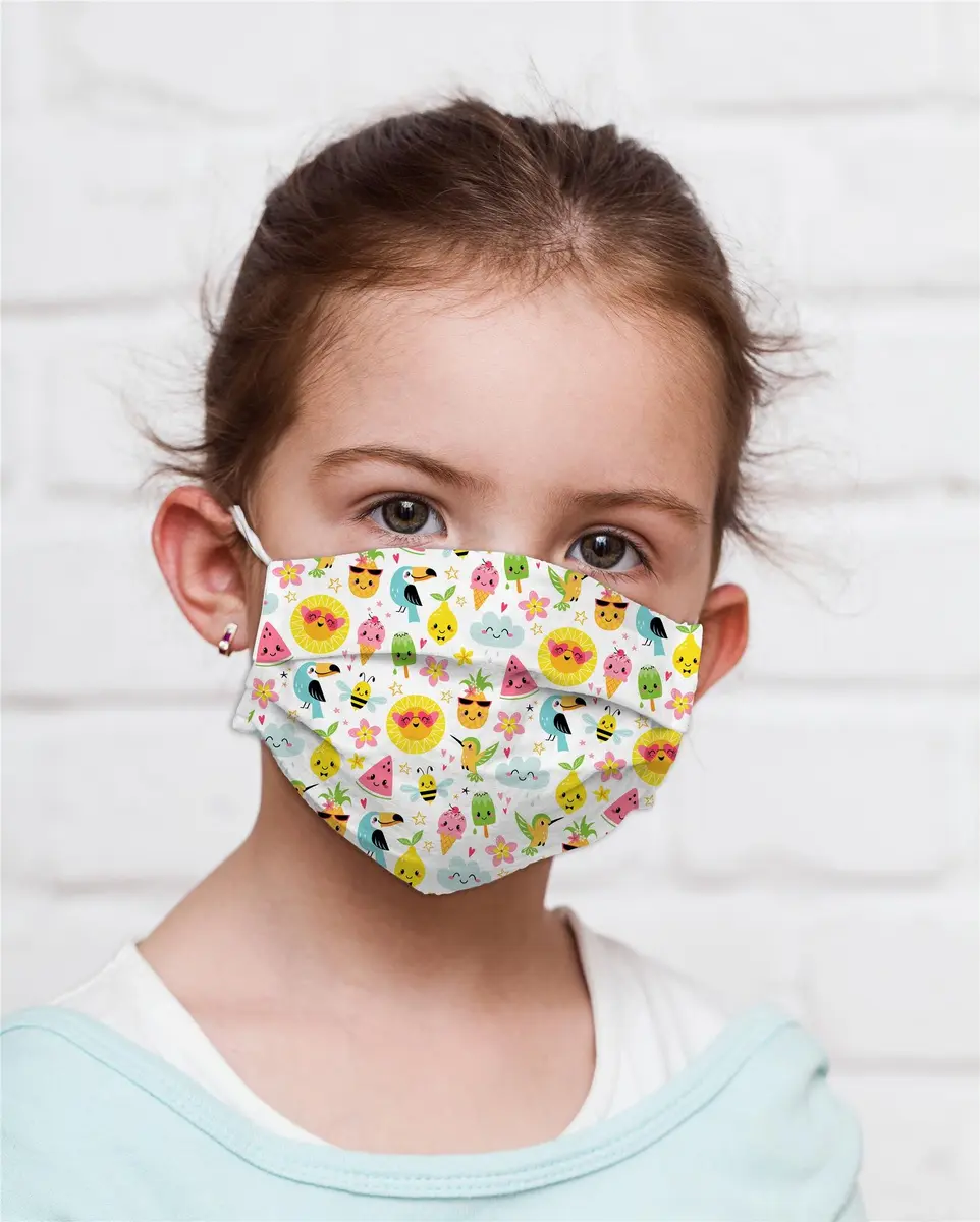 Bērnu kokvilnas pret dūmiem sejas maska