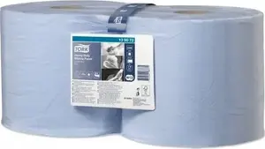 Paper Wipe Roll Tork 2-ply Small Roll for Heavy Soils Extra Absorbent Blue (MPN 130072)