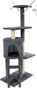 Kaķu skrāpējamā tornis Pets Collection 45x30x110 cm pelēks