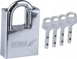 Padlock Dedra 11U150 nickel-plated cast-iron shackle 40 mm