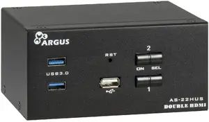 Inter-Tech AS-22HUS KVM switch Black