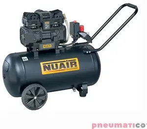Bez eļļas kluss kompresors NUAIR B2DC304NUA, tvertne 50 l, 8 bar, 59 dB, 1,5 kW
